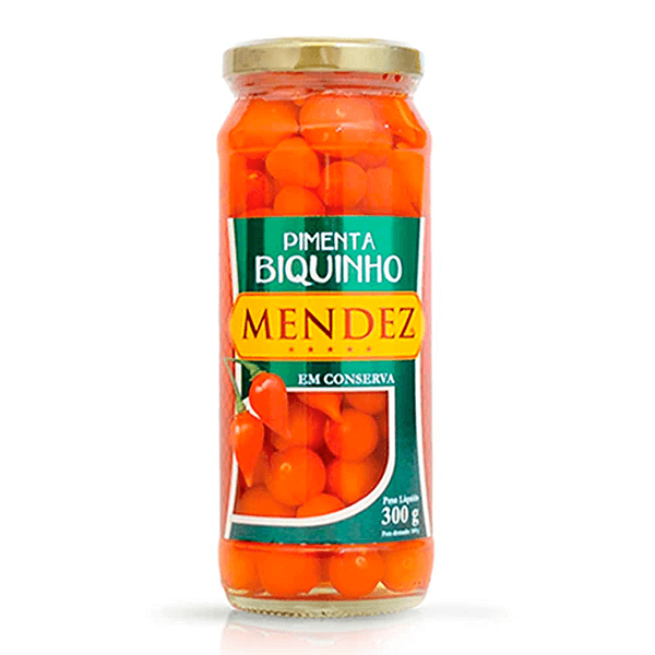 Conserva de Pimentas Biquinho Mendez - 300g | Pequena Itália Mercado